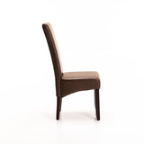 REX LEATHER TOUCH DINING CHAIR - WALNUT