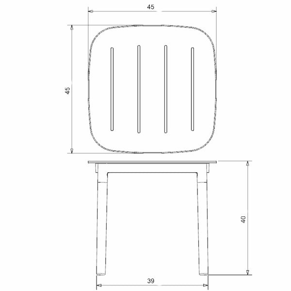 Decofurn Furniture | CORFU-SIDE-TABLE | Dimensions