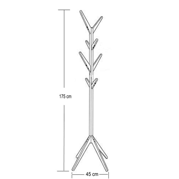 Decofurn Furniture | ED_COAT_RACK_175cm | Dimensions