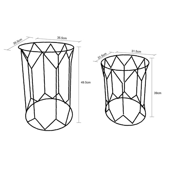 Decofurn Furniture | ICARUS_SET_OF_2_TABLES | Dimensions