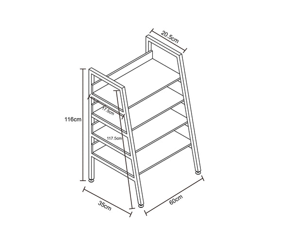 Decofurn Furniture | OMEGA_4_SHELF_UNIT | Dimensions