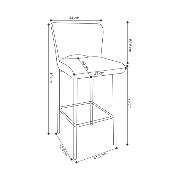 Decofurn Furniture | PAVIA_FABRIC_BARSTOOL_feature | Dimensions