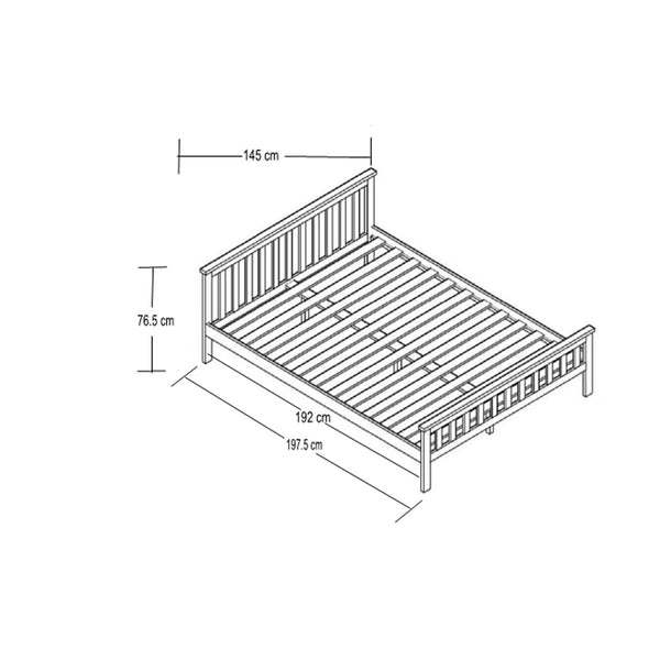 Decofurn Furniture | REMI_DOUBLE_BED | Dimensions