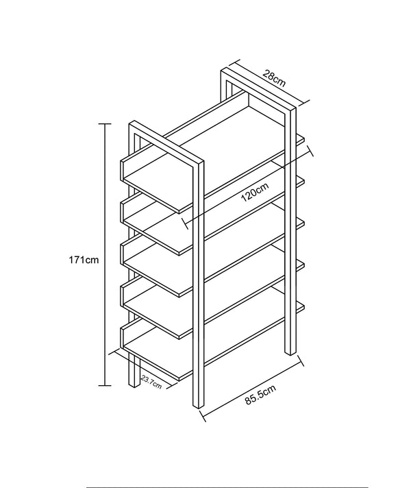 Decofurn Furniture | SIGMA_5_SHELF_UNIT | Dimensions