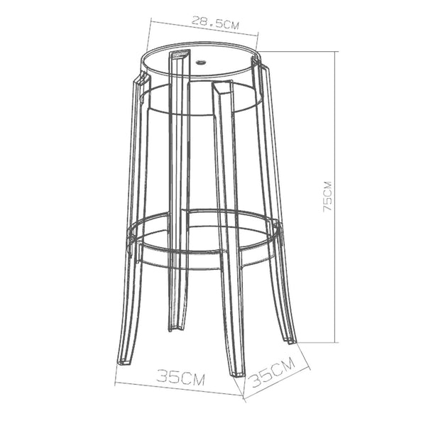 Decofurn Furniture | VIVA_BARSTOOL | Dimensions