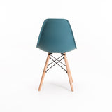 EMMY WOODEN LEG DINING CHAIR - TEAL