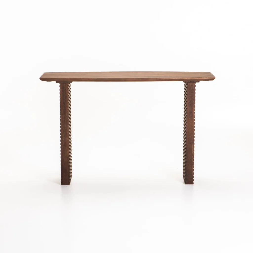 AGRA 120cm SOLID WOOD CONSOLE - LIGHT BROWN