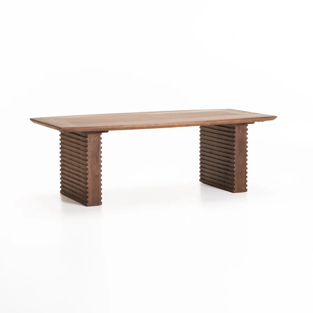 AGRA 120x60cm SOLID WOOD COFFEE TABLE-LIGHT BROWN