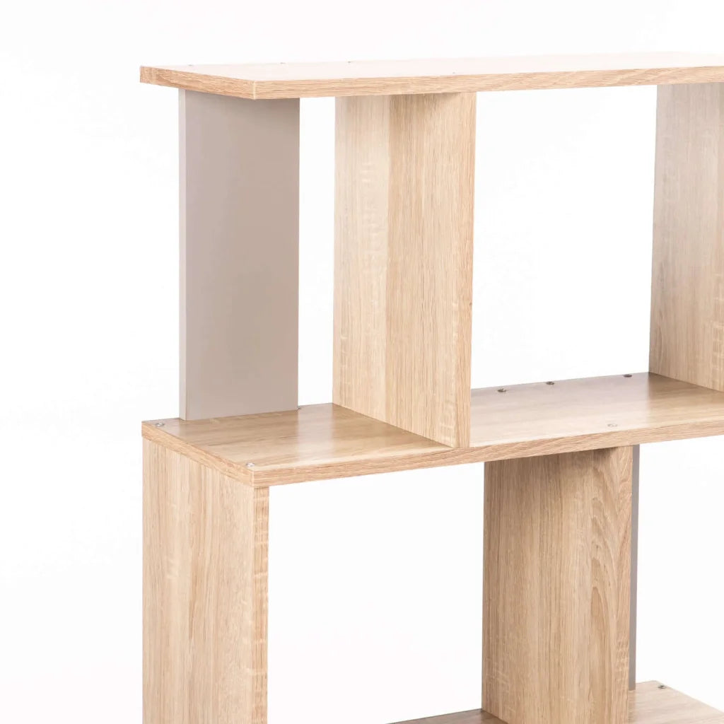 AIR MODULAR 4 SHELF UNIT - LIGHT OAK/LIGHT GREY