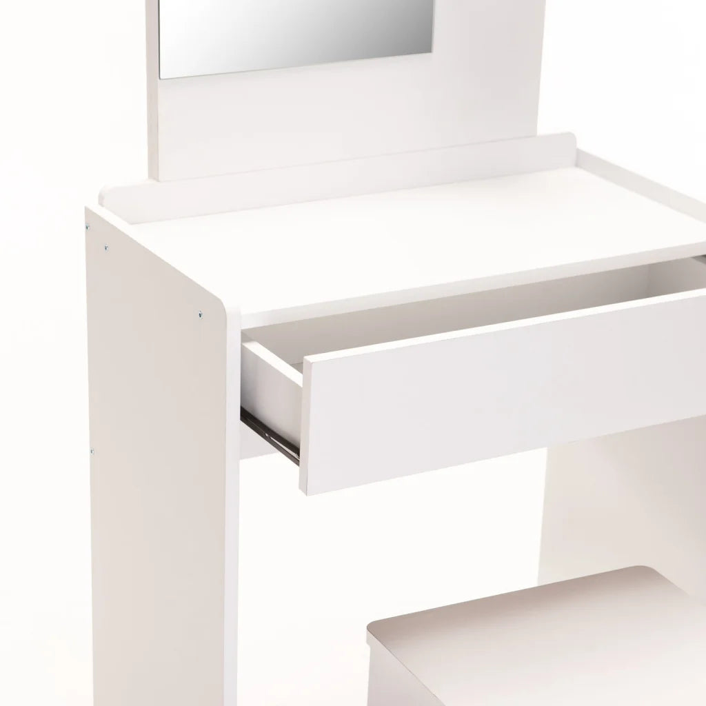 ALBA DRESSING TABLE & STOOL - WHITE