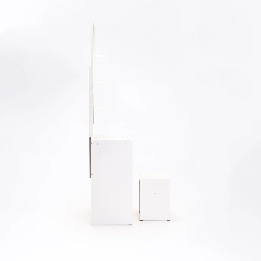 ALBA DRESSING TABLE & STOOL - WHITE
