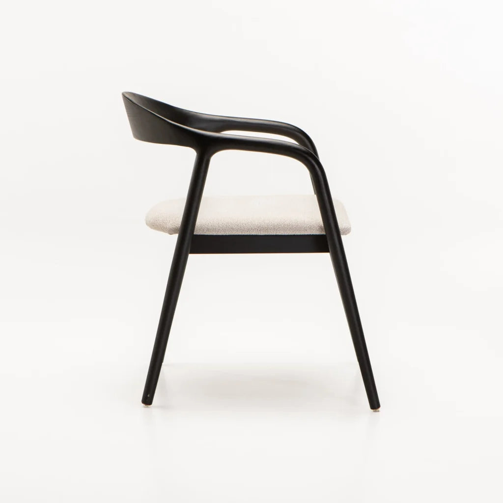 ALINA WOODEN DINING CHAIR-BLACK