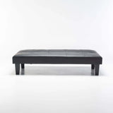 ALLAN LEATHER TOUCH SLEEPER COUCH - BLACK