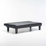 ALLAN LEATHER TOUCH SLEEPER COUCH - BLACK