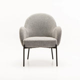 AMELIA TEXTURED FABRIC CHAIR - GREY