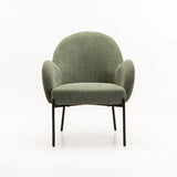 AMELIA TEXTURED FABRIC CHAIR - GREEN