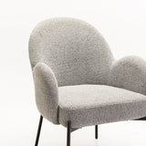 AMELIA TEXTURED FABRIC CHAIR - GREY