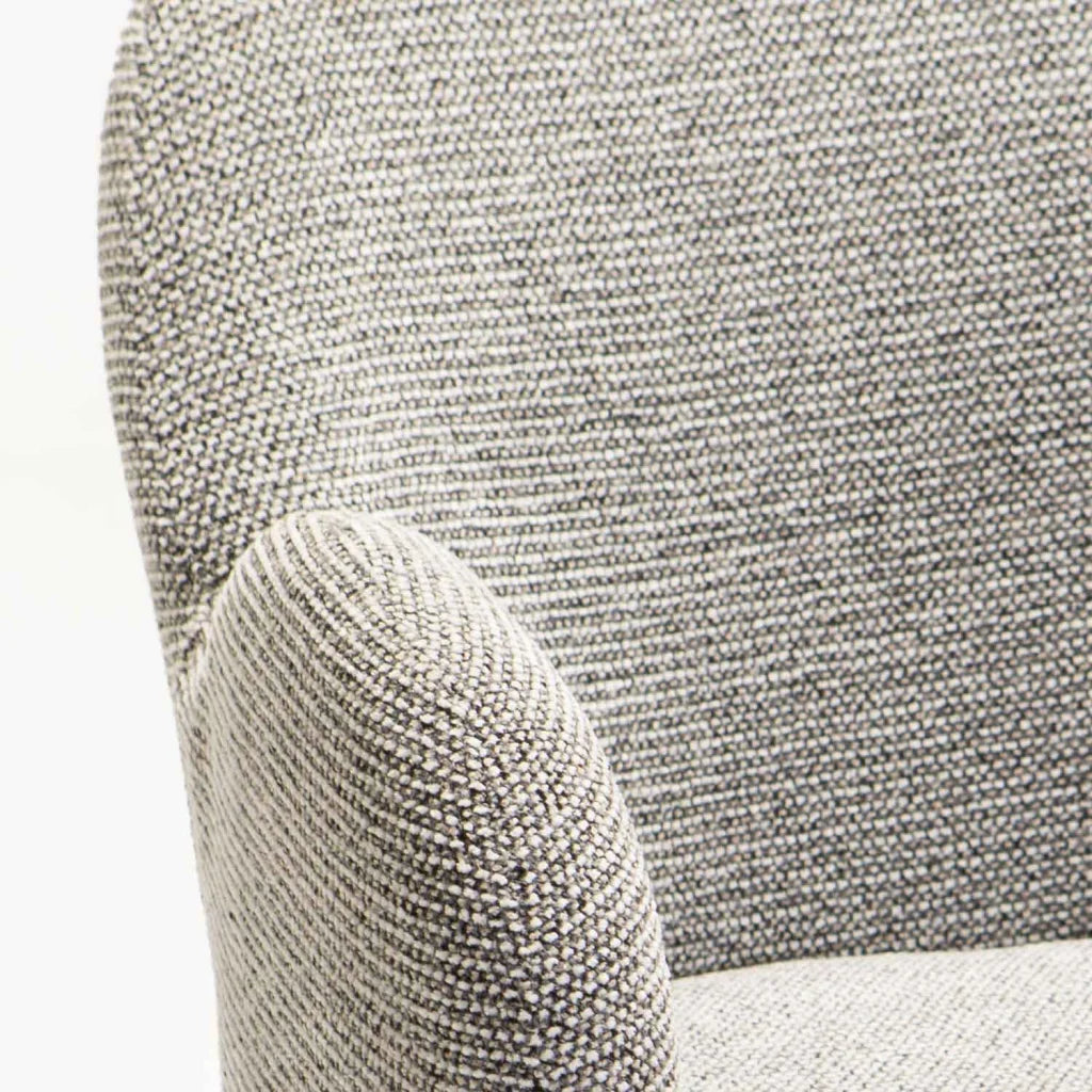 AMELIA TEXTURED FABRIC CHAIR - GREY