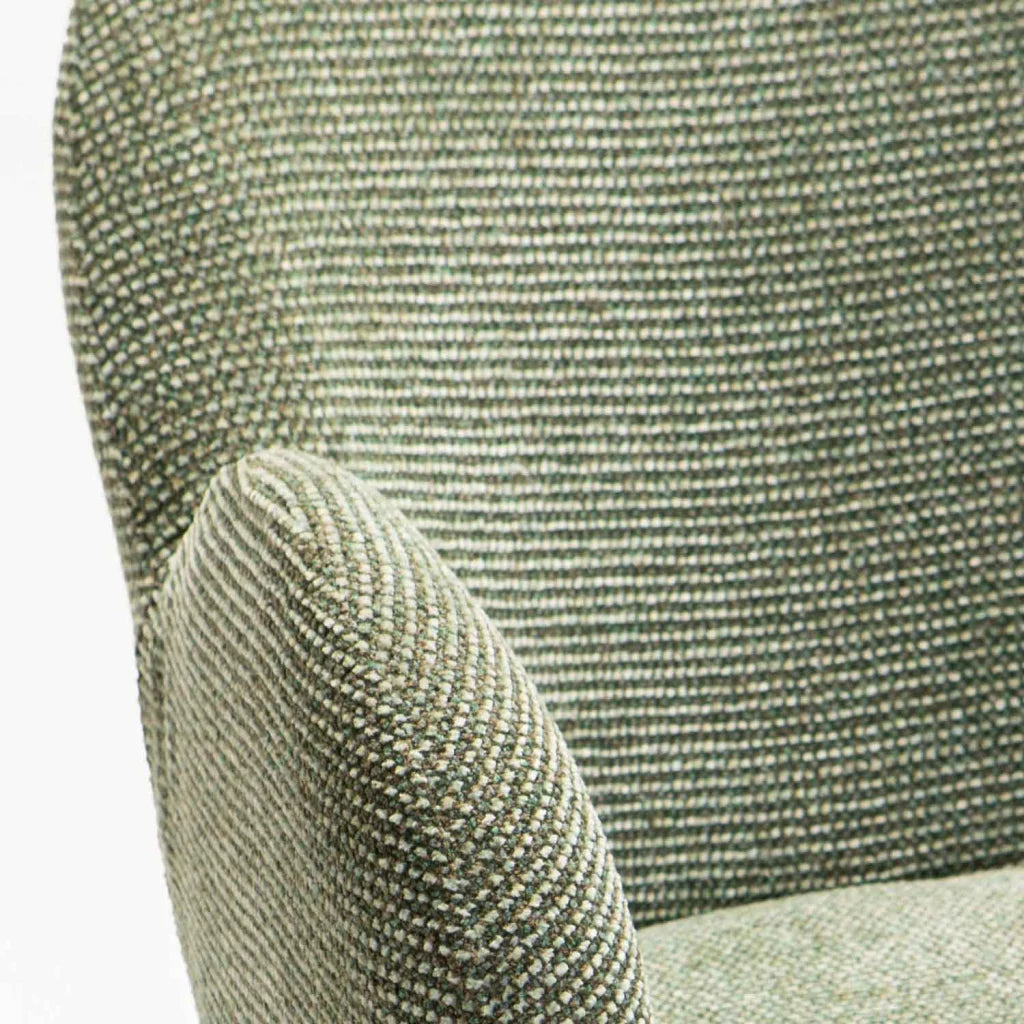 AMELIA TEXTURED FABRIC CHAIR - GREEN