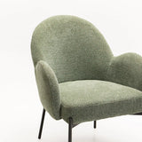 AMELIA TEXTURED FABRIC CHAIR - GREEN