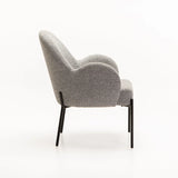 AMELIA TEXTURED FABRIC CHAIR - GREY