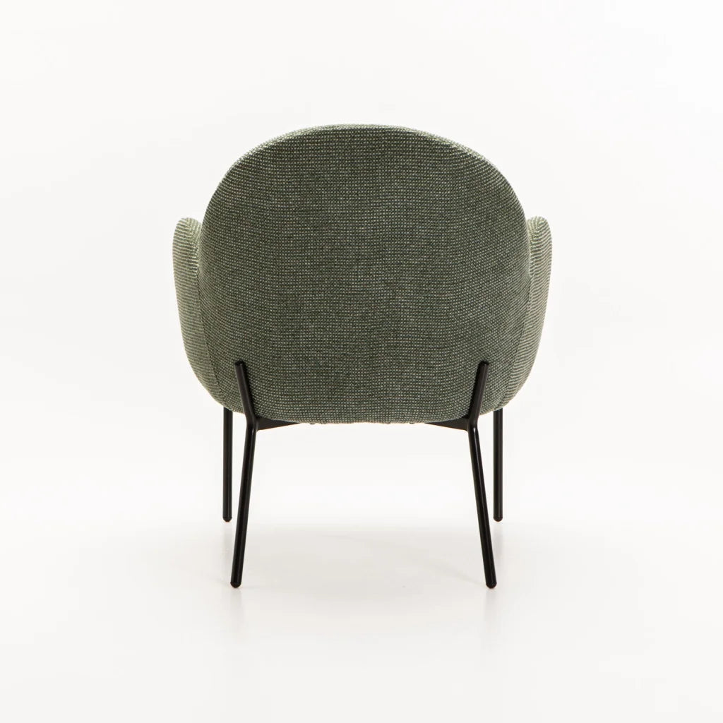 AMELIA TEXTURED FABRIC CHAIR - GREEN