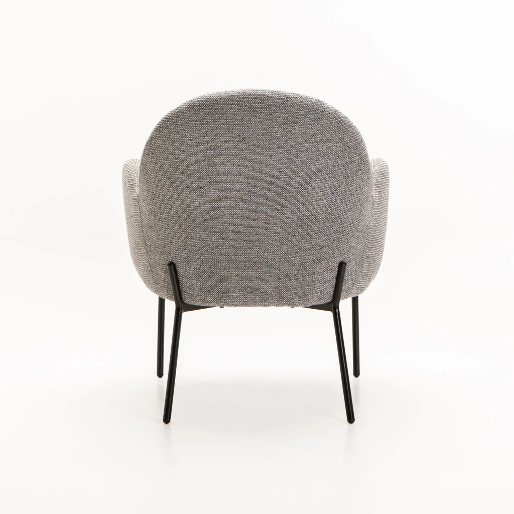 AMELIA TEXTURED FABRIC CHAIR - GREY