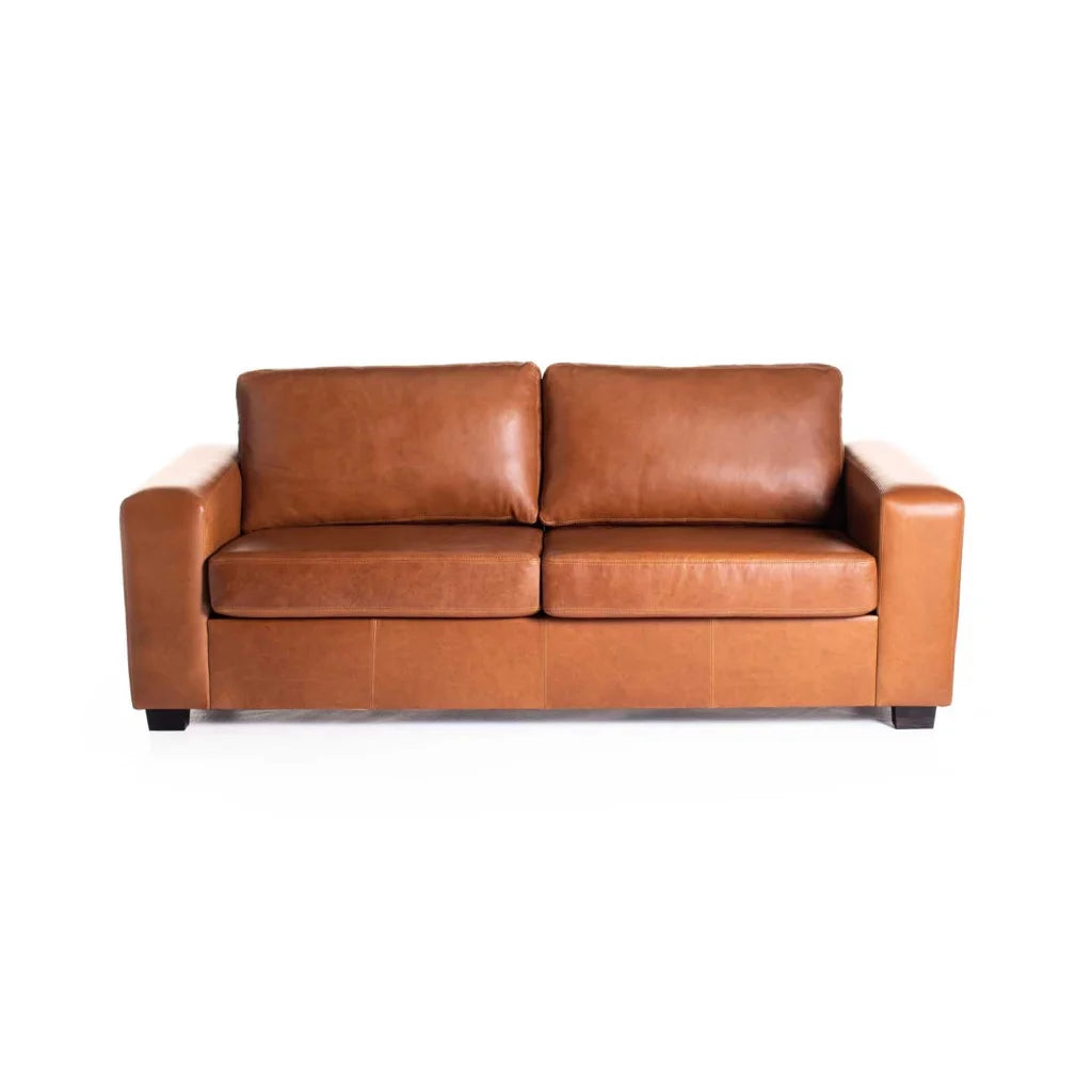ANTONIO GENUINE LEATHER 3 SEATER - PECAN