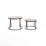 ARGO SET OF 2 TABLES - BLACK/BLACK MARBLE