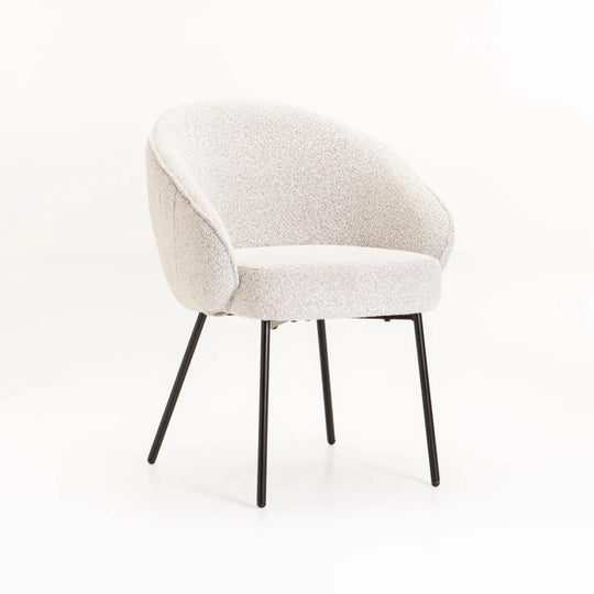ARIA FABRIC DINING CHAIR - CREAM