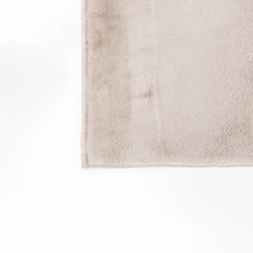 ARIEL 130x190cm FAUX FUR RUG - LIGHT GREY