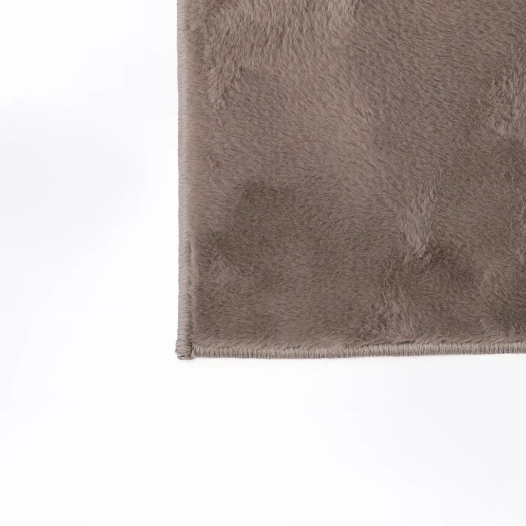 ARIEL 130x190cm FAUX FUR RUG - DARK GREY