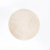 ARIEL 100cm ROUND FAUX FUR RUG - OATMEAL
