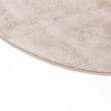 ARIEL 100cm ROUND FAUX FUR RUG - LIGHT GREY