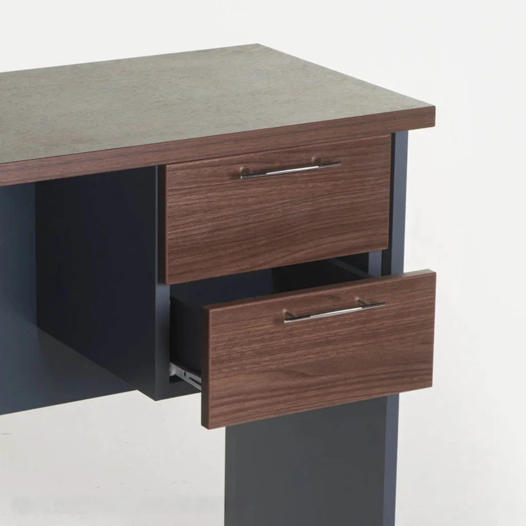 AXA 2 DRAWER UNIT FOR 90cm SIDE DESK- WALNUT
