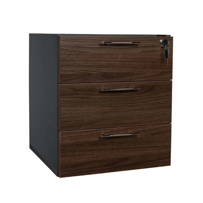 AXA 3 DRAWER UNIT FOR DESKS - WALNUT
