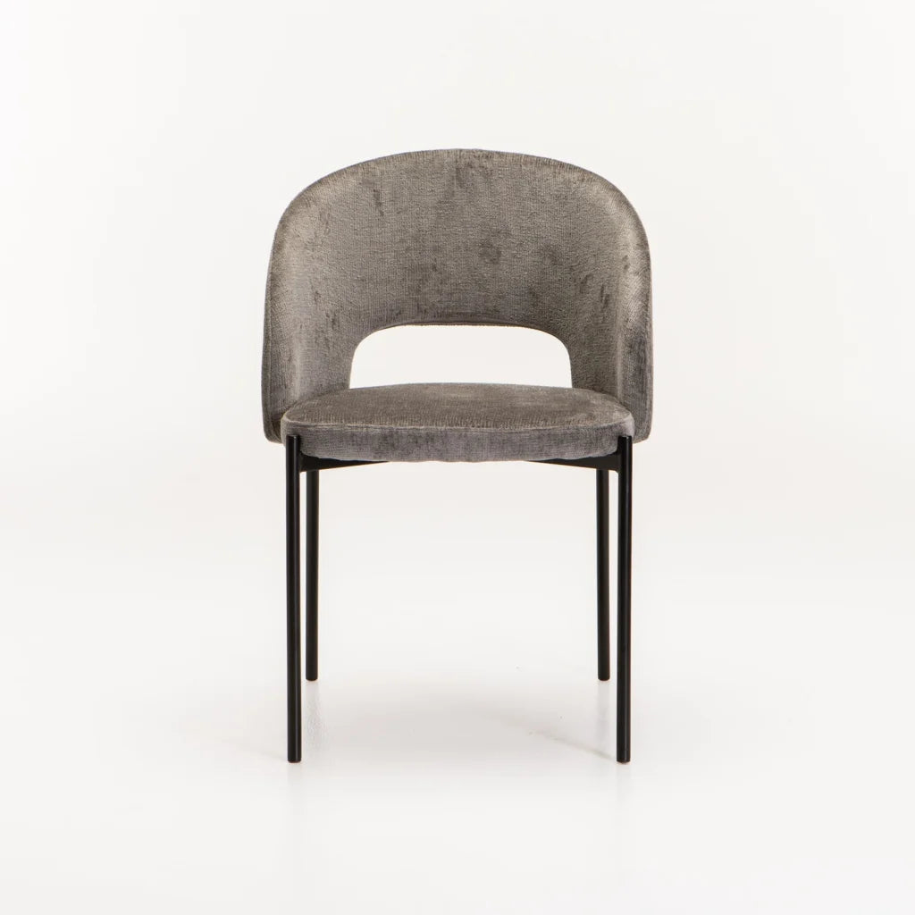 AZURI FABRIC DINING CHAIR - LIGHT GREY