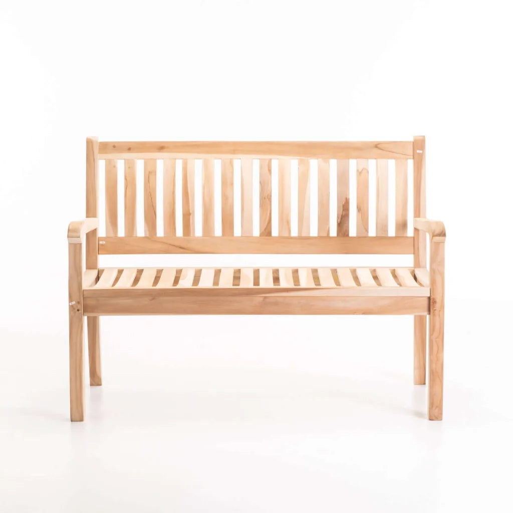 BEAUFORT TEAK 2 SEATER BENCH 130cm