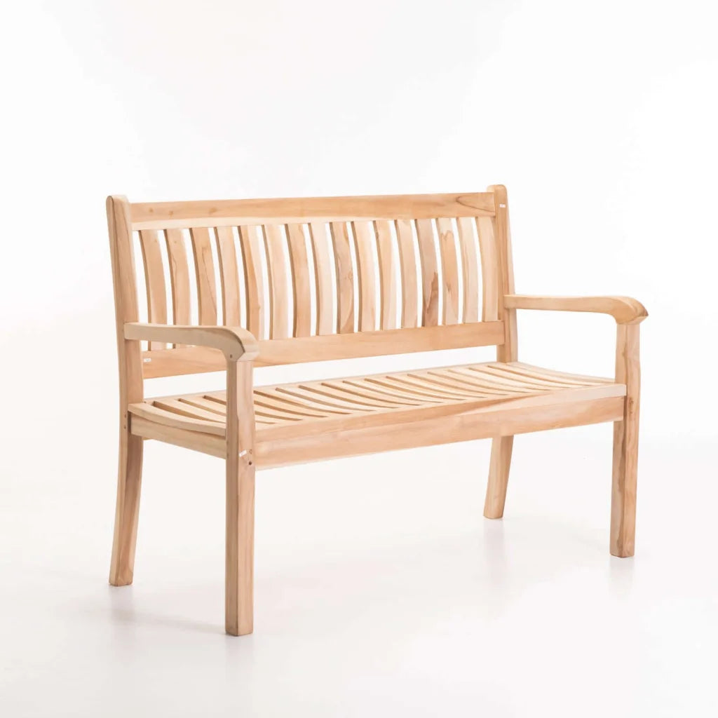 BEAUFORT TEAK 2 SEATER BENCH 130cm