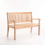 BEAUFORT TEAK 2 SEATER BENCH