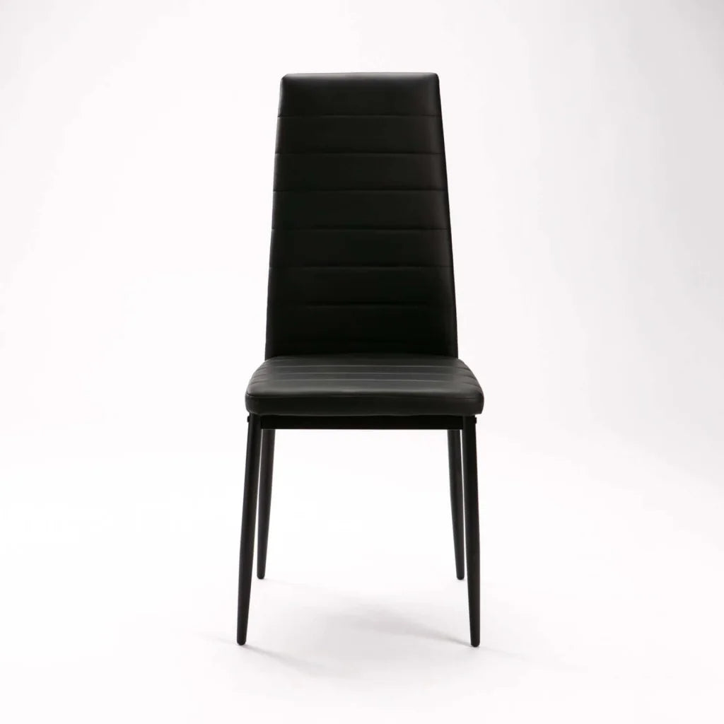 BENNY LEATHER TOUCH DINING CHAIR - BLACK