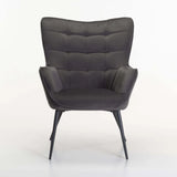 BJORN VELVET CHAIR - DARK GREY