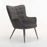BJORN VELVET CHAIR - DARK GREY