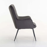BJORN VELVET CHAIR - DARK GREY