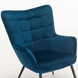 BJORN VELVET CHAIR - NAVY