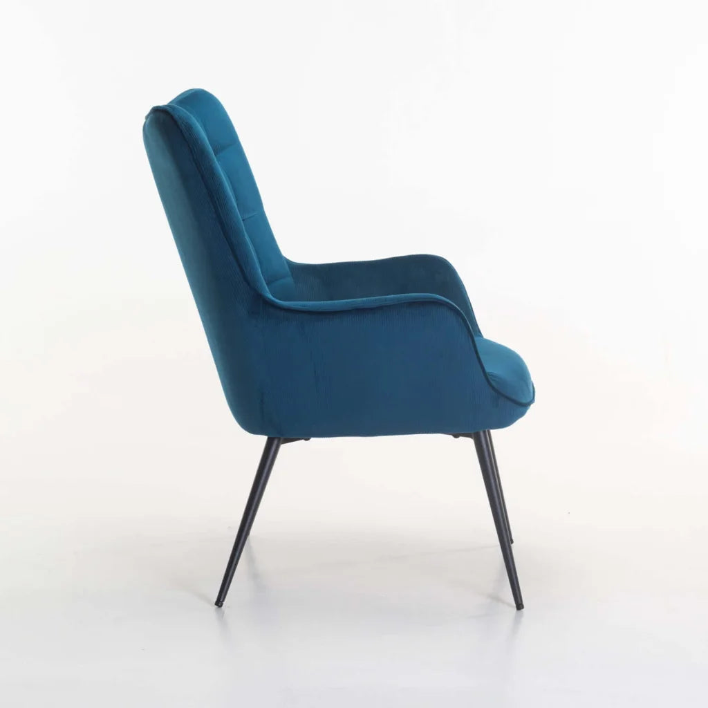 BJORN VELVET CHAIR - NAVY