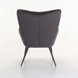 BJORN VELVET CHAIR - DARK GREY