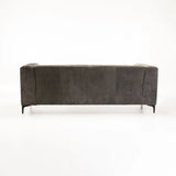 BRADLEY GENUINE SUEDE LEATHER 3 SEATER COUCH