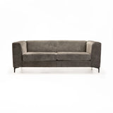 BRADLEY GENUINE SUEDE LEATHER 3 SEATER COUCH