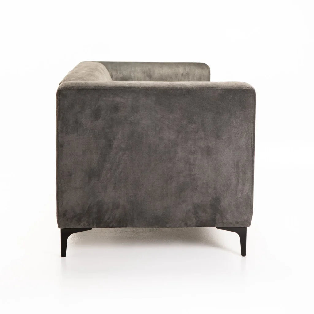 BRADLEY GENUINE SUEDE LEATHER 3 SEATER COUCH